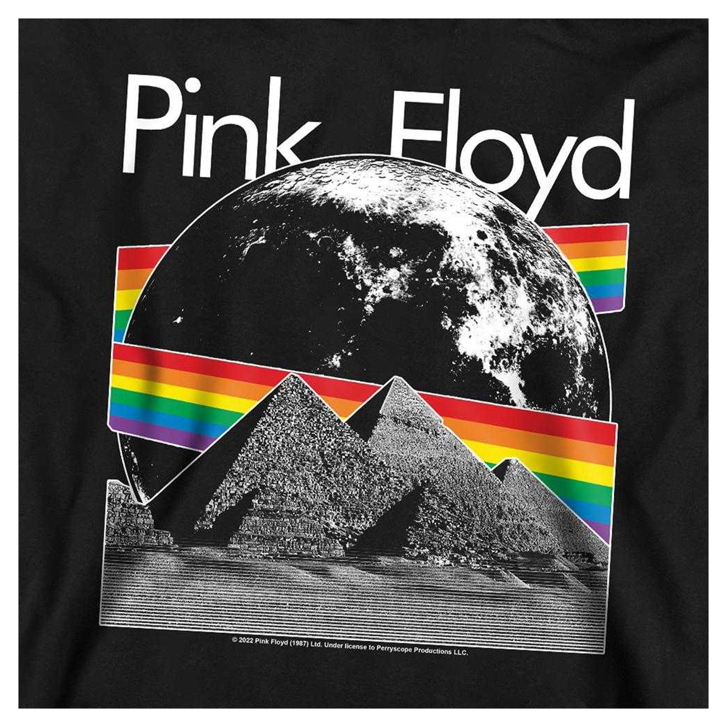Black - Side - Pink Floyd Childrens-Kids Moon Hoodie