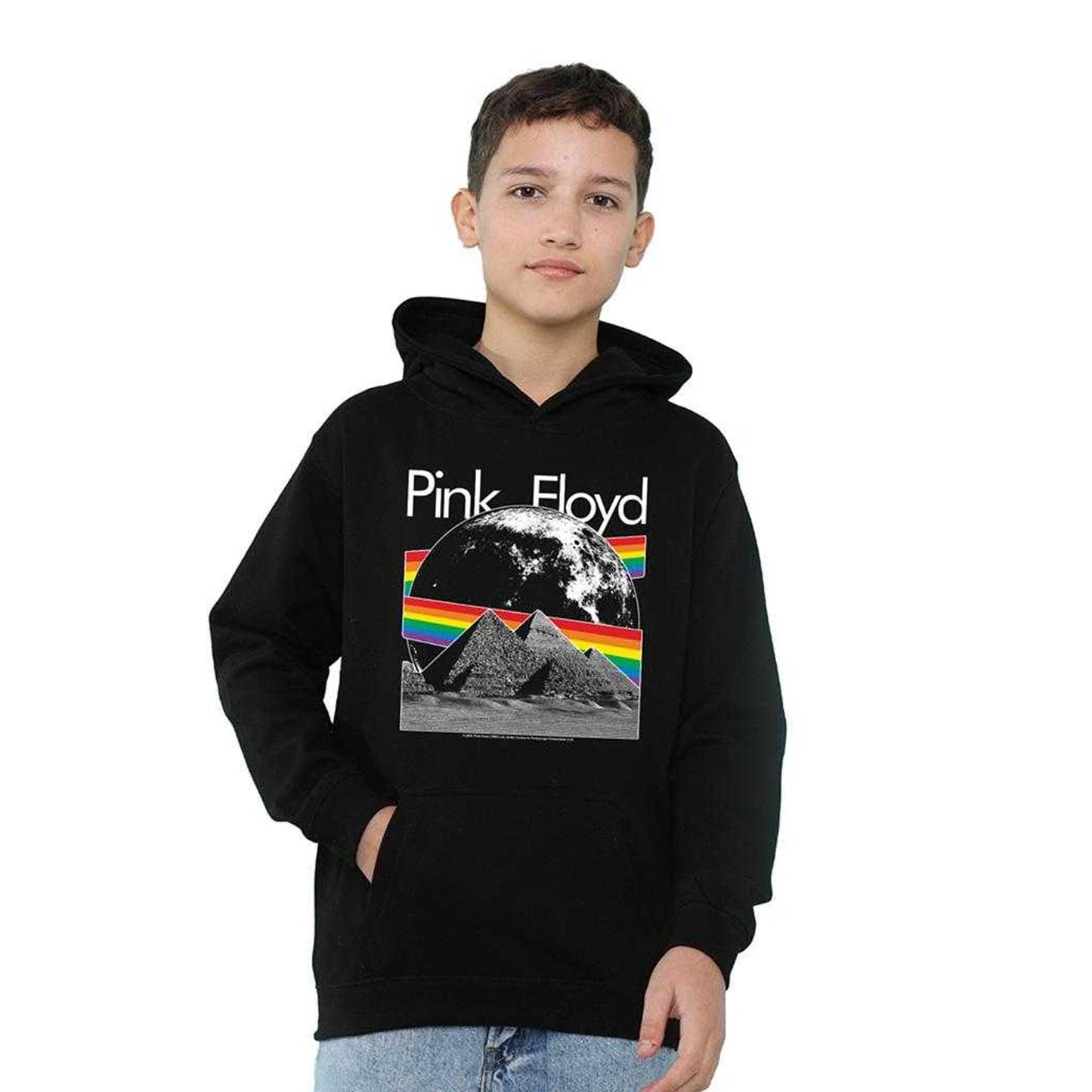 Black - Lifestyle - Pink Floyd Childrens-Kids Moon Hoodie