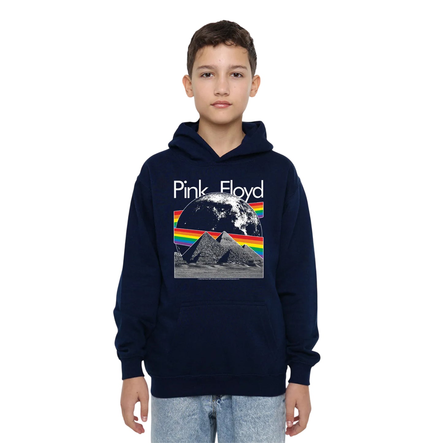 Navy - Lifestyle - Pink Floyd Childrens-Kids Moon Hoodie