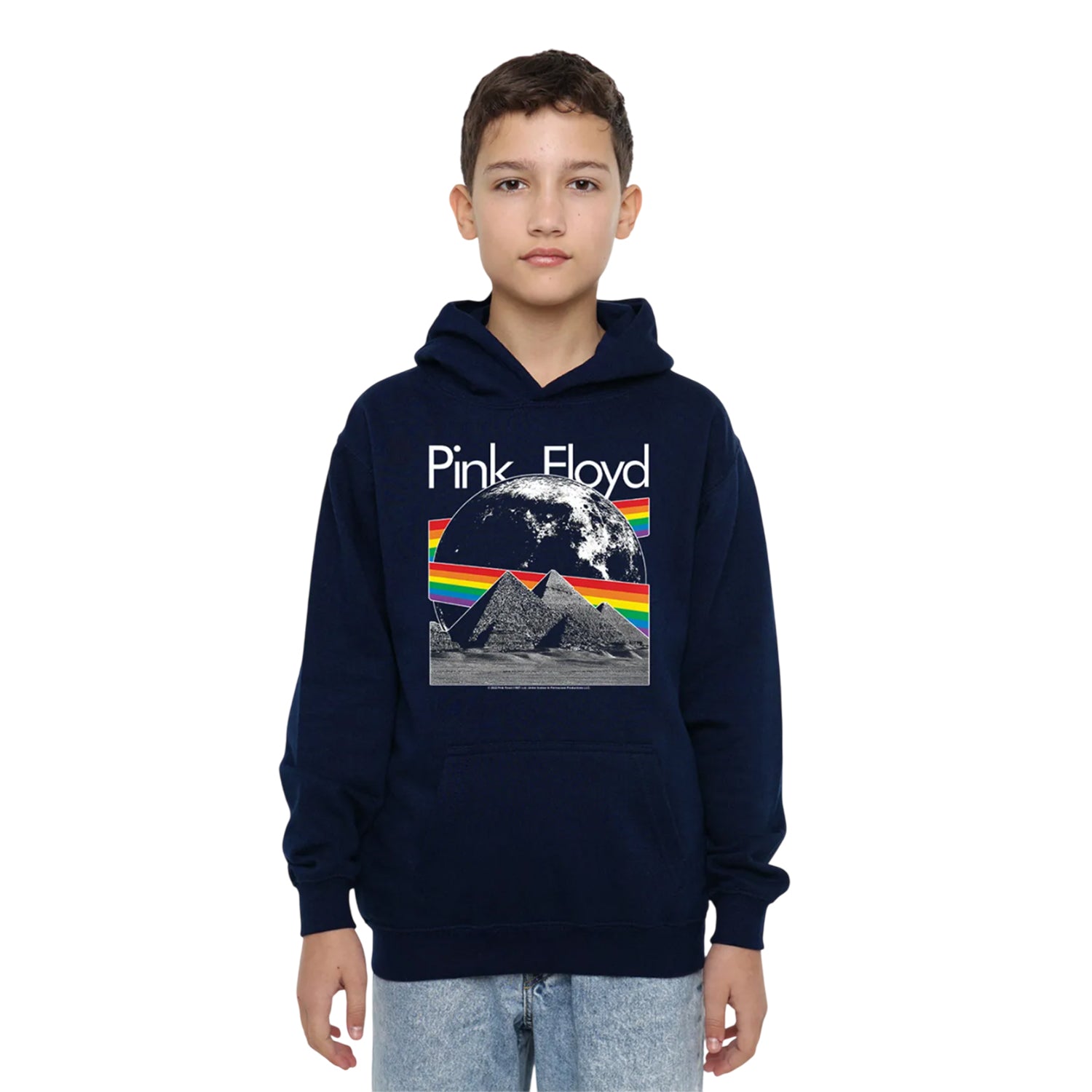 Navy - Lifestyle - Pink Floyd Childrens-Kids Moon Hoodie