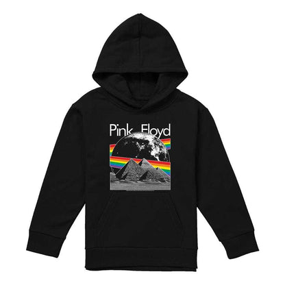 Black - Front - Pink Floyd Childrens-Kids Moon Hoodie