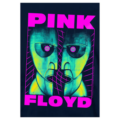 Navy - Side - Pink Floyd Childrens-Kids The Division Bell Neon Hoodie