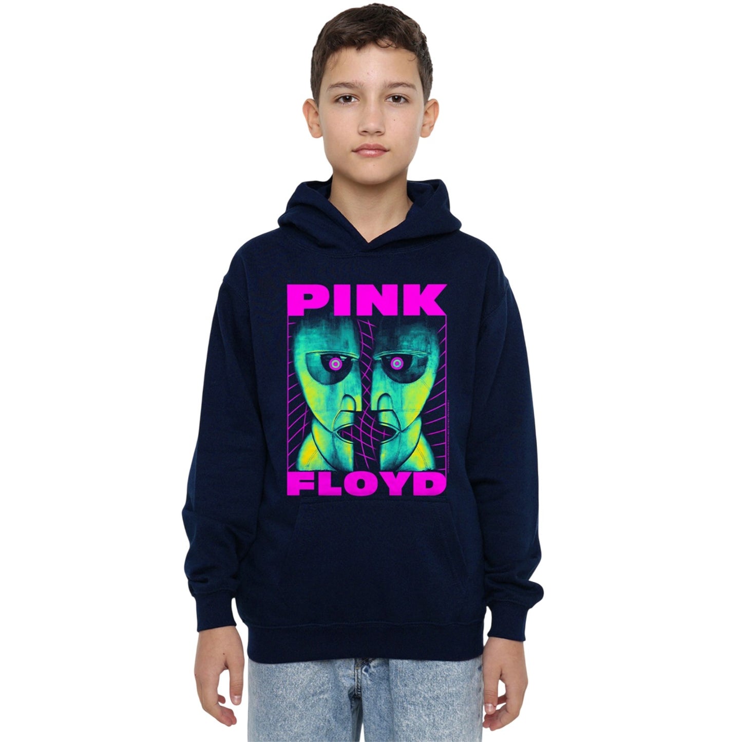 Navy - Lifestyle - Pink Floyd Childrens-Kids The Division Bell Neon Hoodie