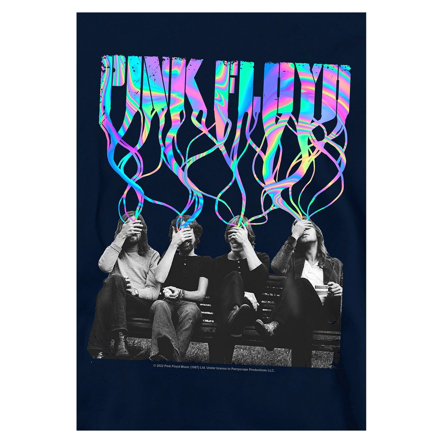 Navy - Side - Pink Floyd Childrens-Kids Convalesce Hoodie