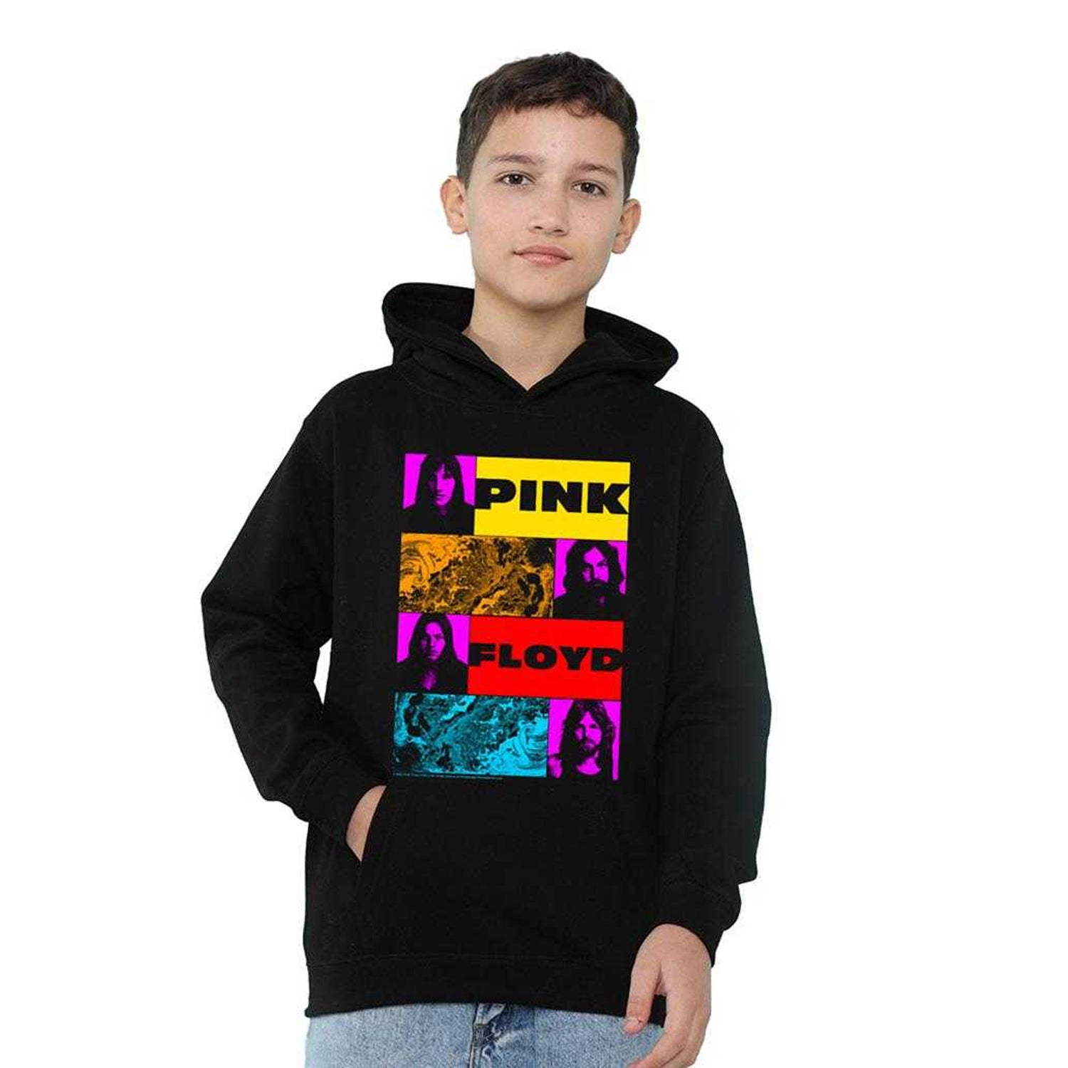 Black - Lifestyle - Pink Floyd Childrens-Kids Lava Tiles Hoodie