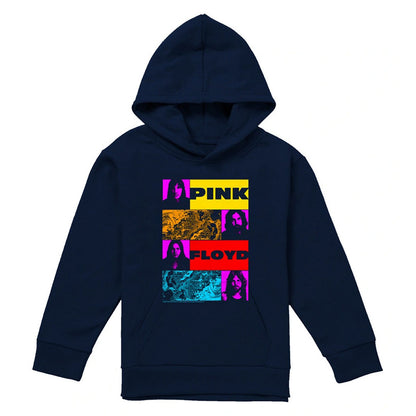 Navy - Front - Pink Floyd Childrens-Kids Lava Tiles Hoodie