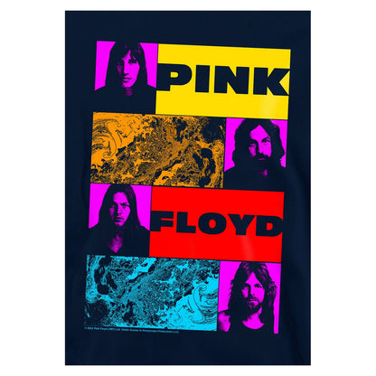 Navy - Side - Pink Floyd Childrens-Kids Lava Tiles Hoodie