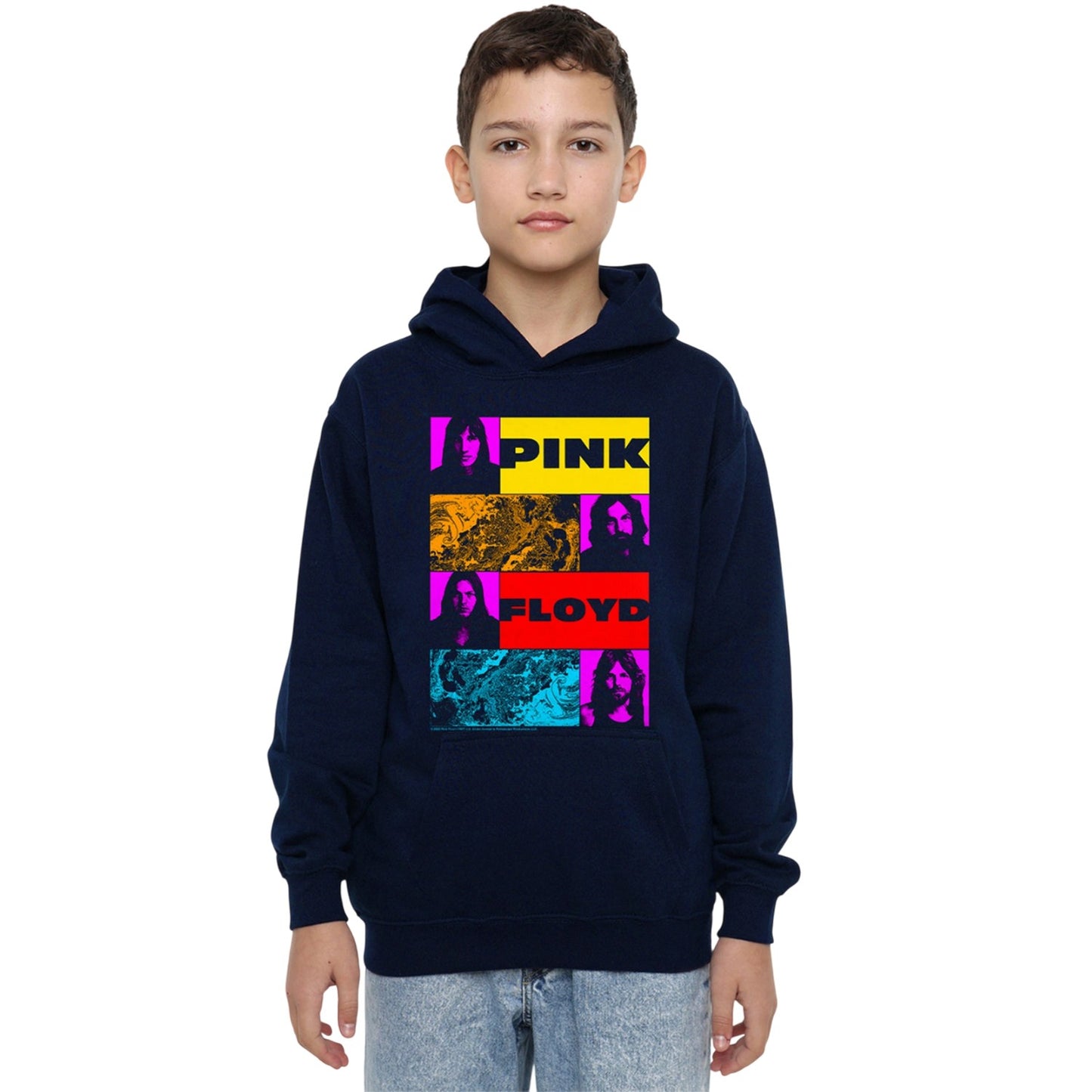 Navy - Lifestyle - Pink Floyd Childrens-Kids Lava Tiles Hoodie