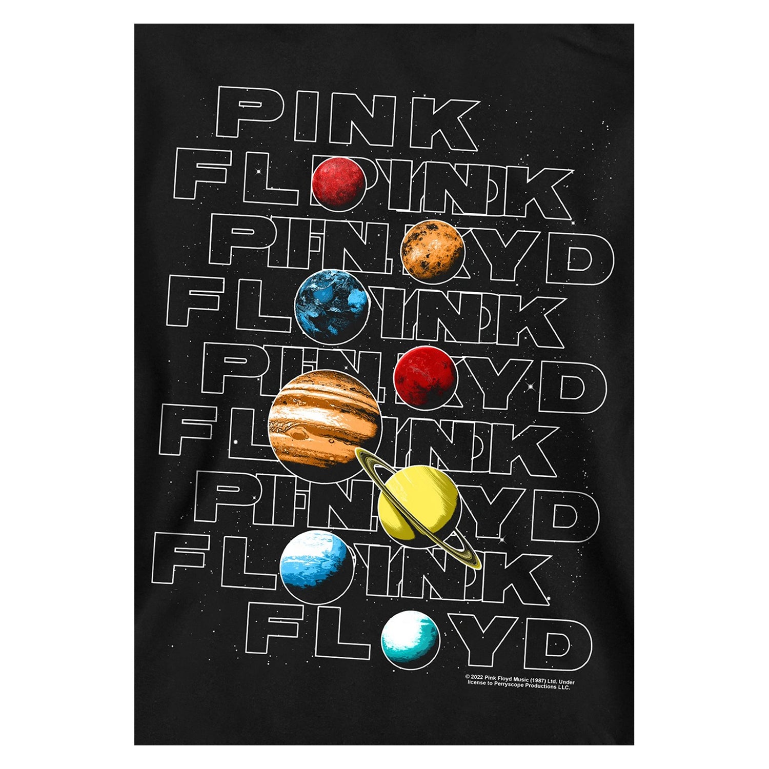 Black - Side - Pink Floyd Childrens-Kids Solar System Hoodie