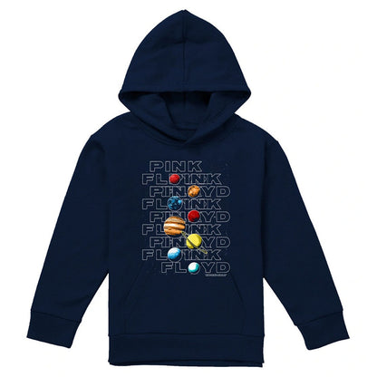 Navy - Front - Pink Floyd Childrens-Kids Solar System Hoodie