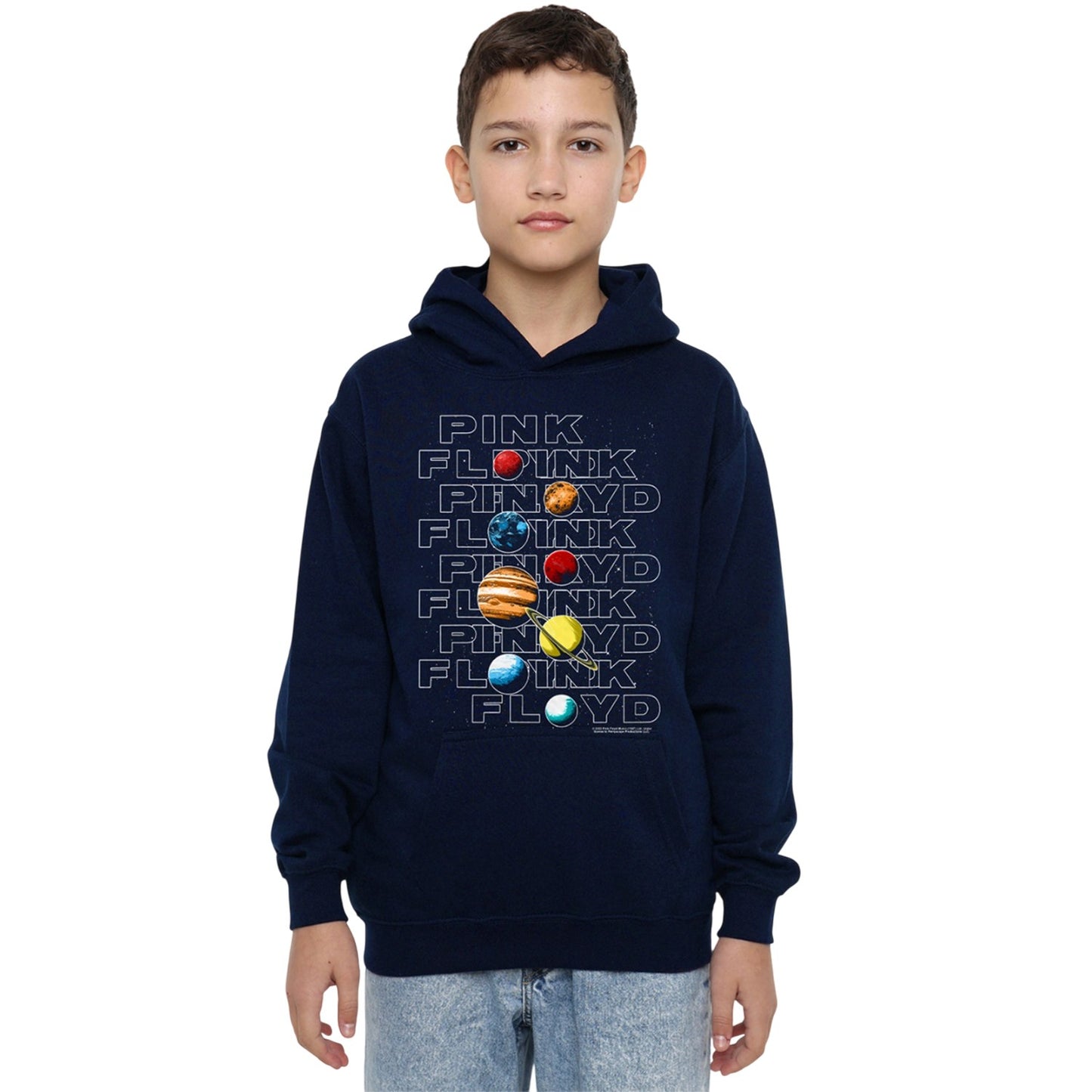 Navy - Lifestyle - Pink Floyd Childrens-Kids Solar System Hoodie