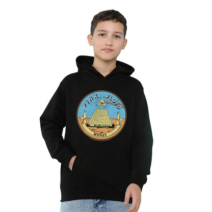 Black - Lifestyle - Pink Floyd Childrens-Kids Money Seal Hoodie
