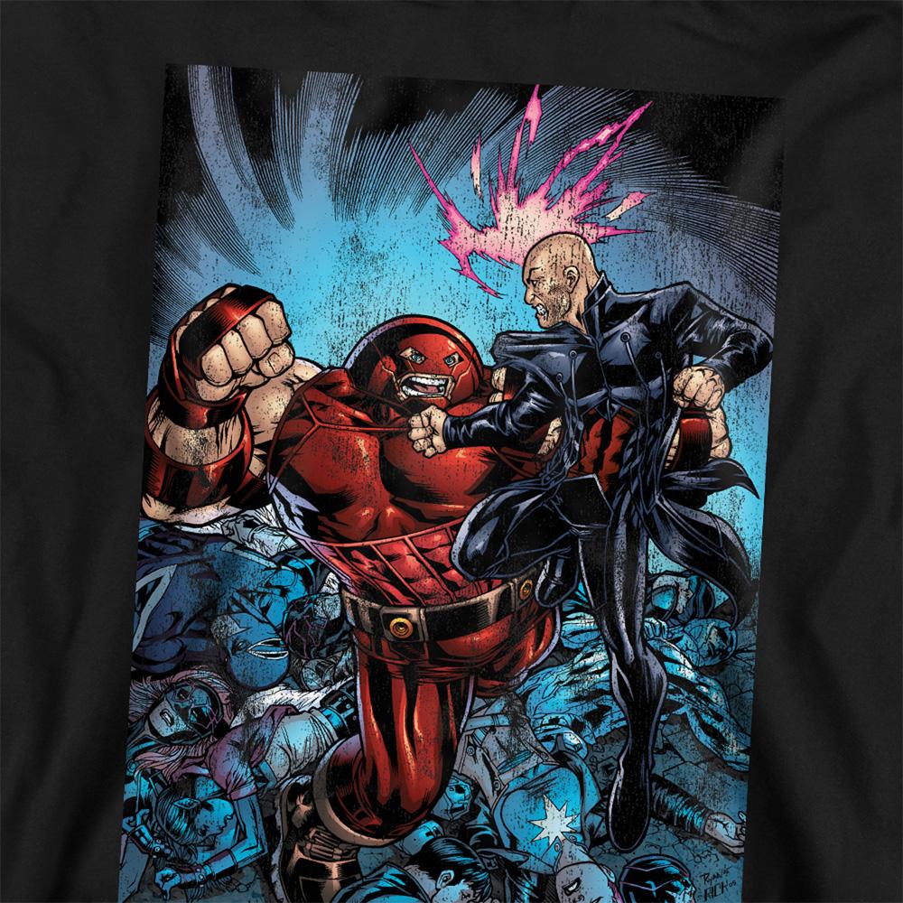 Navy - Back - X-Men Childrens-Kids Destroy Juggernaut Pull Over Hoodie