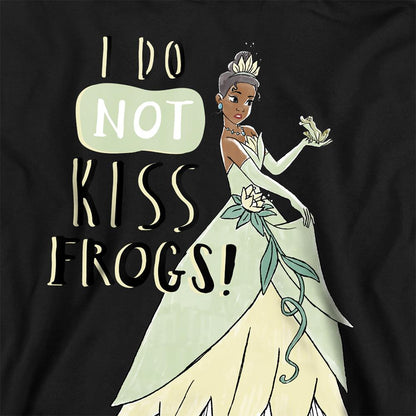 Navy - Back - The Princess and the Frog Childrens-Kids I Do Not Kiss Frogs Tiana Hoodie