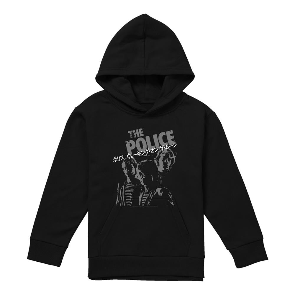 Navy - Front - The Police Childrens-Kids Japanese Photo Pull Over Hoodie