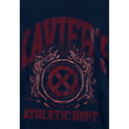 Navy - Side - X-Men Childrens-Kids Athletic Dept Professor X Pull Over Hoodie