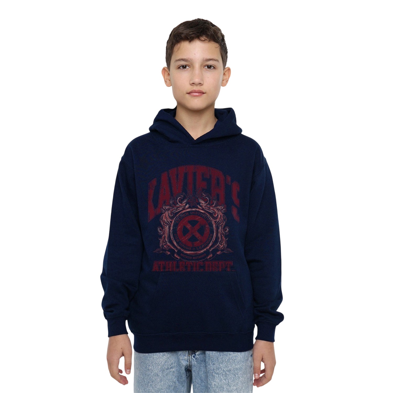 Navy - Lifestyle - X-Men Childrens-Kids Athletic Dept Professor X Pull Over Hoodie
