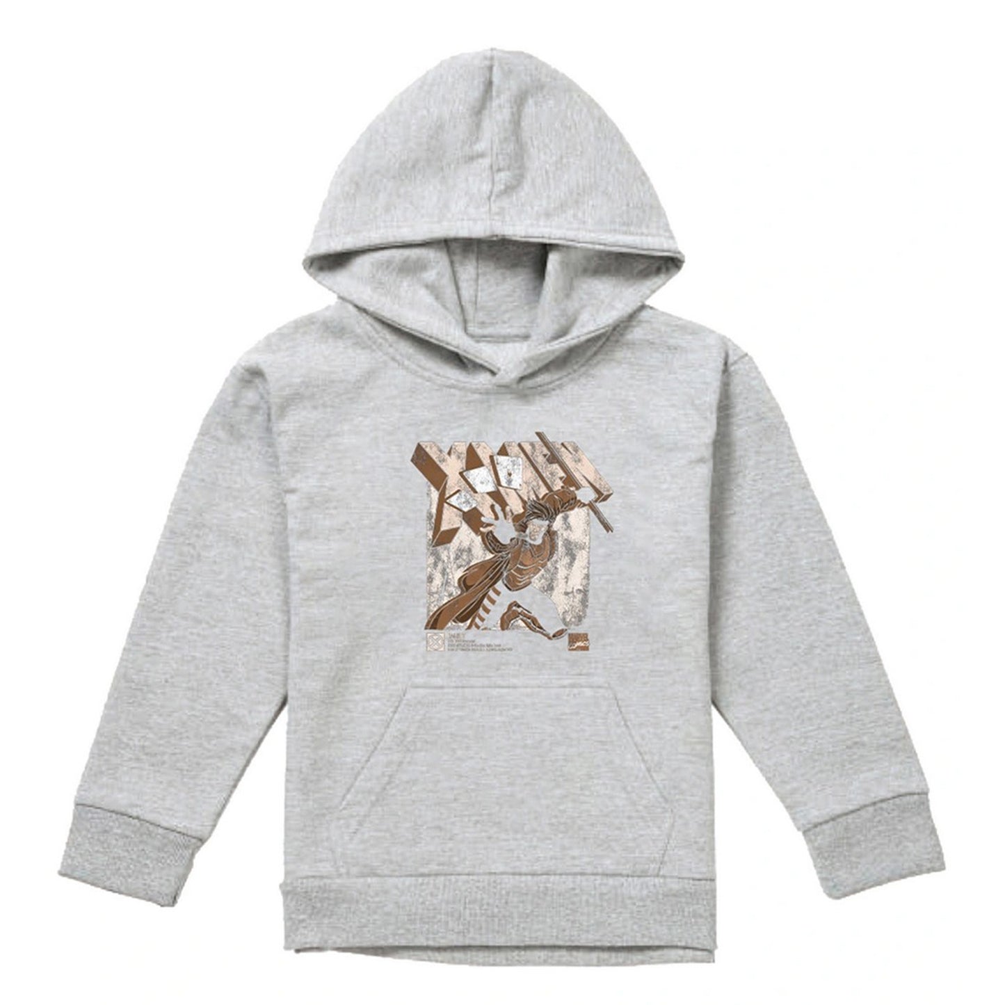 Athletic Heather - Front - X-Men Childrens-Kids Info Gambit Pull Over Hoodie