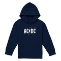 Navy - Front - AC-DC Childrens-Kids Pastel Bolts Pull Over Hoodie