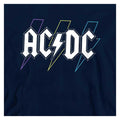 Navy - Side - AC-DC Childrens-Kids Pastel Bolts Pull Over Hoodie