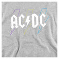 Athletic Heather - Side - AC-DC Childrens-Kids Pastel Bolts Pull Over Hoodie