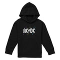 Black - Front - AC-DC Childrens-Kids Pastel Bolts Pull Over Hoodie
