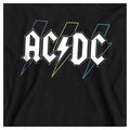 Black - Side - AC-DC Childrens-Kids Pastel Bolts Pull Over Hoodie