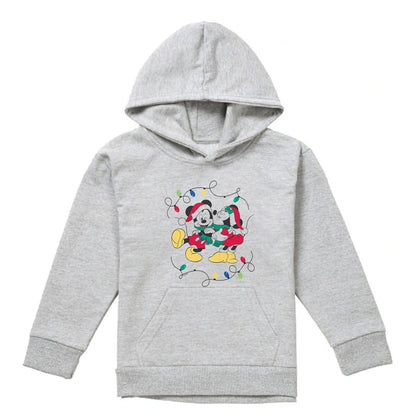 Athletic Heather - Front - Disney Childrens-Kids Mickey Mouse & Minnie Mouse Christmas Kiss Heather Hoodie