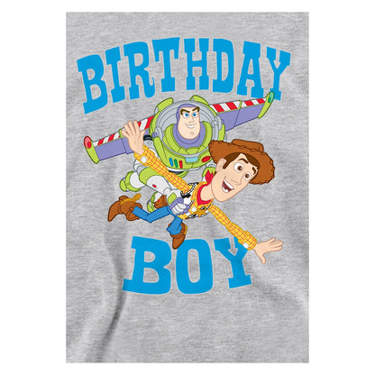 Athletic Heather - Side - Toy Story Childrens-Kids Birthday Boy Woody & Buzz Lightyear Heather Hoodie