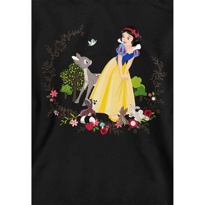 Black - Side - Snow White Childrens-Kids And Her Forest Friends Hoodie