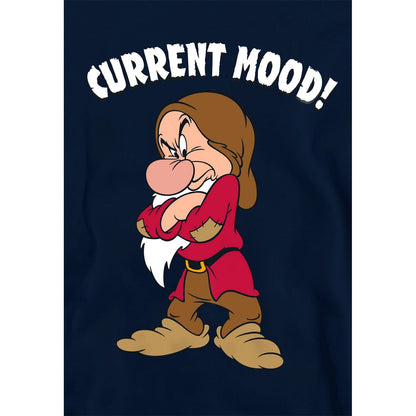 Navy - Side - Snow White And The Seven Dwarfs Childrens-Kids Current Mood Grumpy Hoodie