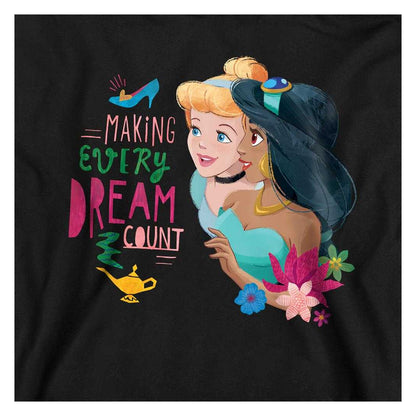 Black - Side - Disney Princess Childrens-Kids Making Every Dream Count Cinderella & Jasmine Hoodie