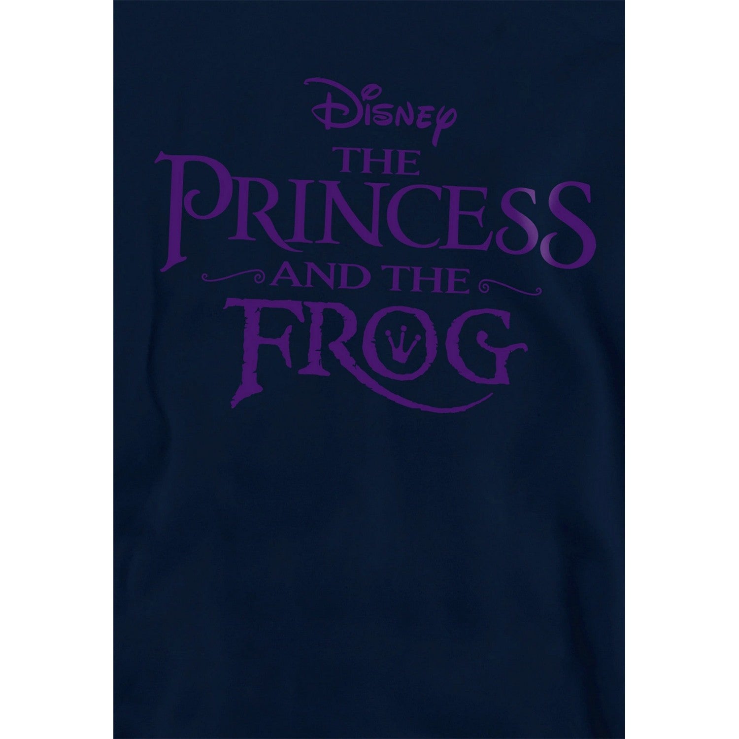 Navy - Side - The Princess and the Frog Childrens-Kids Logo Hoodie