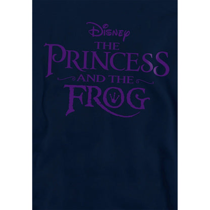 Navy - Side - The Princess and the Frog Childrens-Kids Logo Hoodie