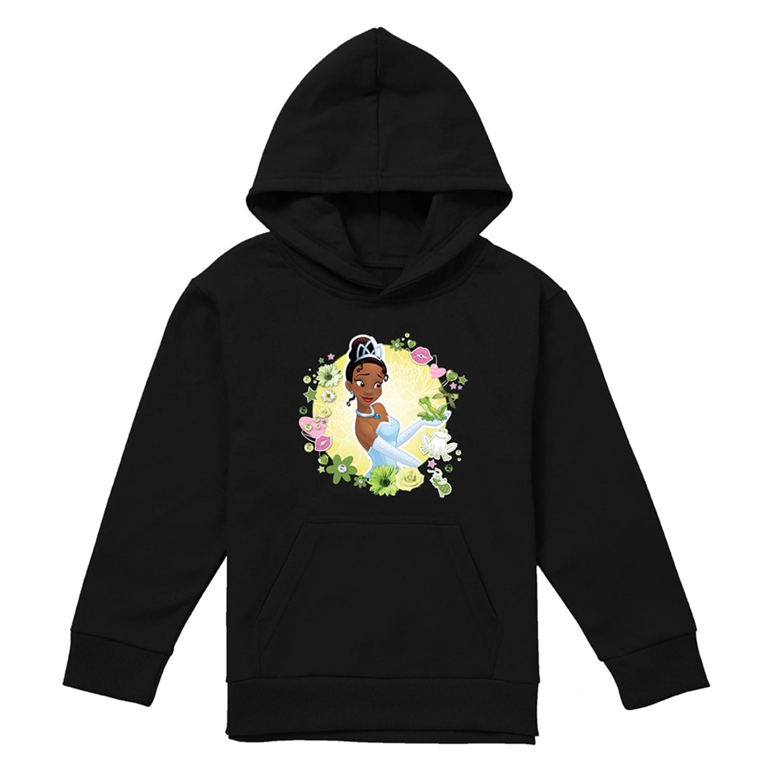 Black - Front - The Princess and the Frog Childrens-Kids Tiana & Prince Naveen Hoodie