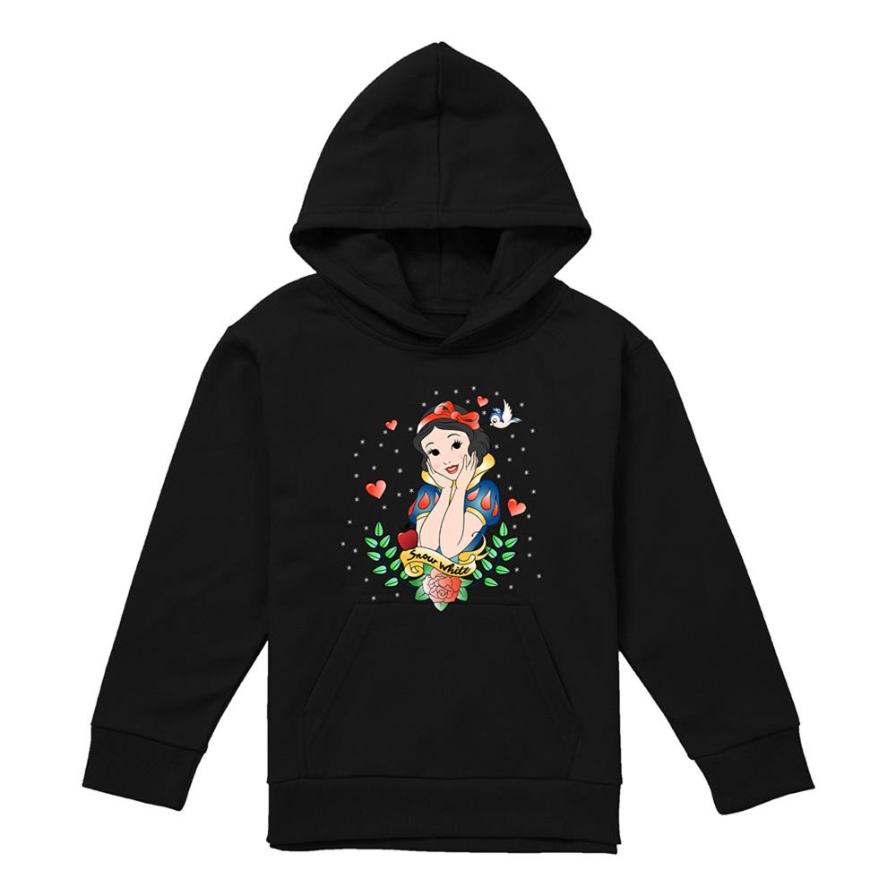Black - Front - Snow White Childrens-Kids Fairest Of Them All Hoodie