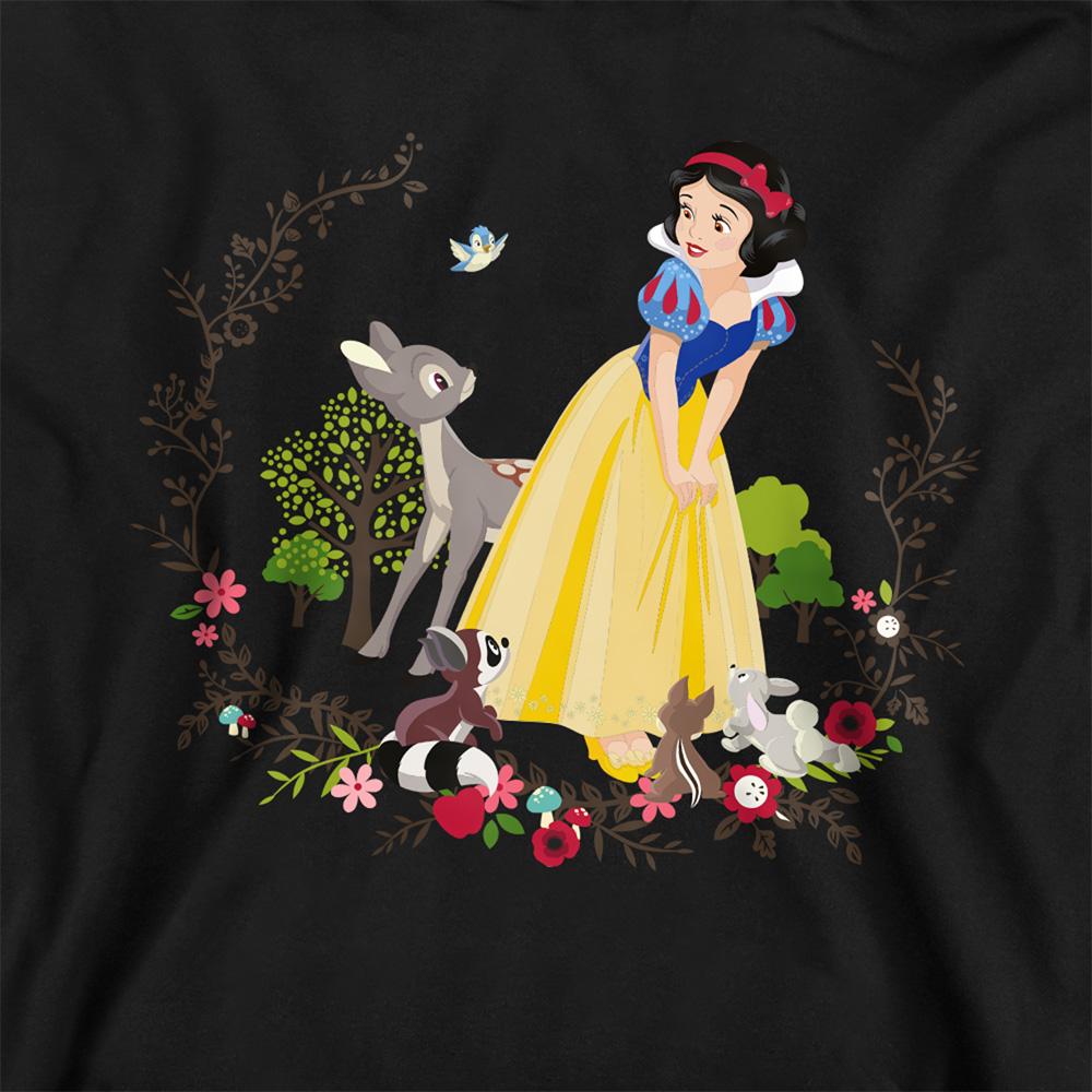 Athletic Heather - Side - Snow White Childrens-Kids And Her Forest Friends Hoodie
