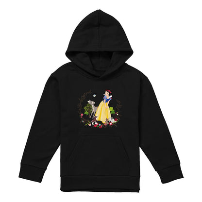 Athletic Heather - Front - Snow White Childrens-Kids And Her Forest Friends Hoodie