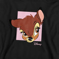 Black - Side - Bambi Childrens-Kids Face Hoodie