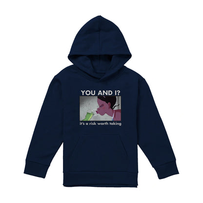 Navy - Front - The Princess and the Frog Childrens-Kids A Risk Worth Taking Tiana Hoodie