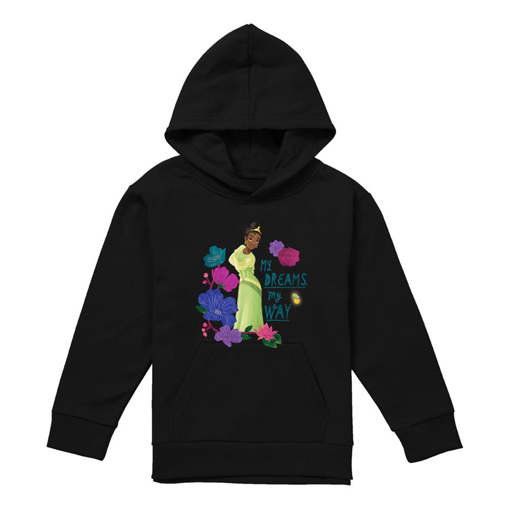 Athletic Heather - Front - The Princess and the Frog Childrens-Kids My Dreams, My Way Tiana Heather Hoodie