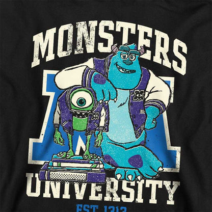 Black - Side - Monsters University Childrens-Kids Mike & Sulley Collegic Hoodie