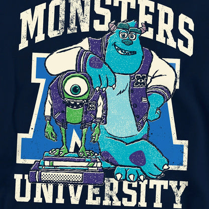 Navy - Side - Monsters University Childrens-Kids Mike & Sulley Collegic Hoodie