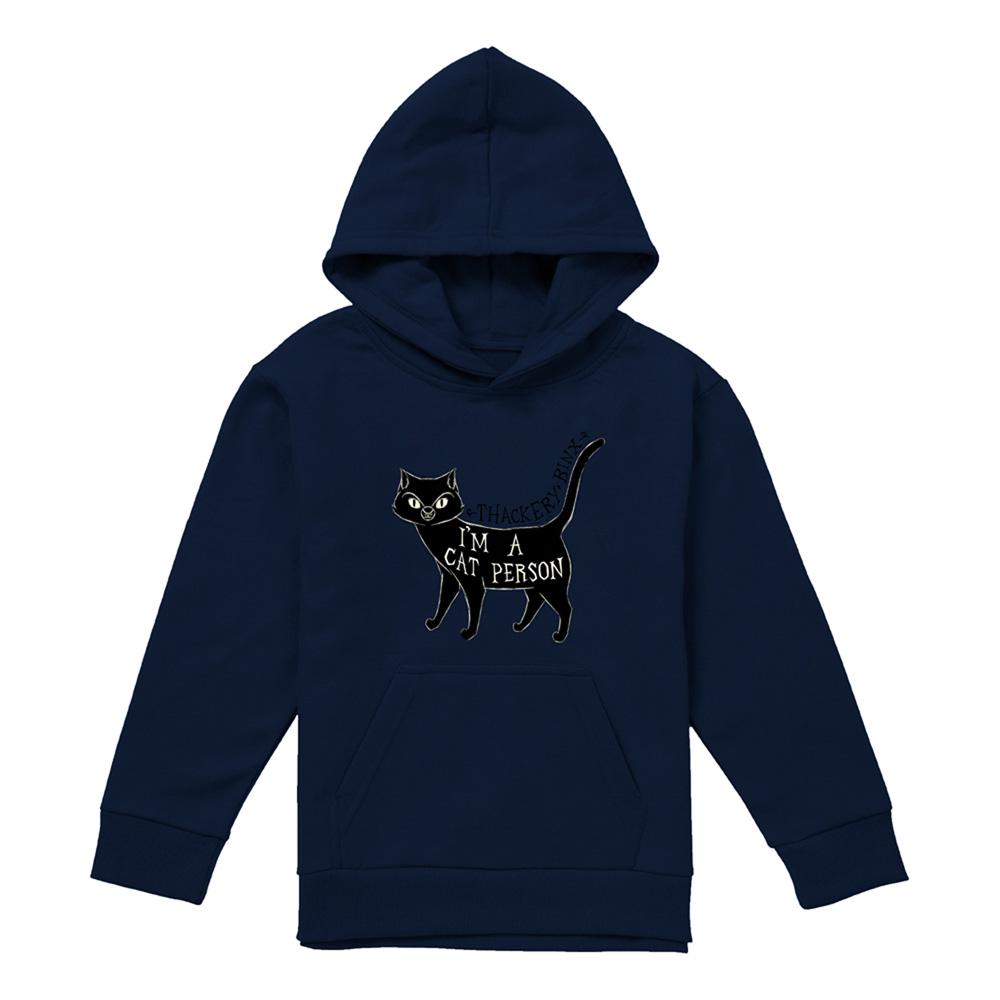 Navy - Front - Hocus Pocus Childrens-Kids I´m A Cat Person Thackery Binx Hoodie