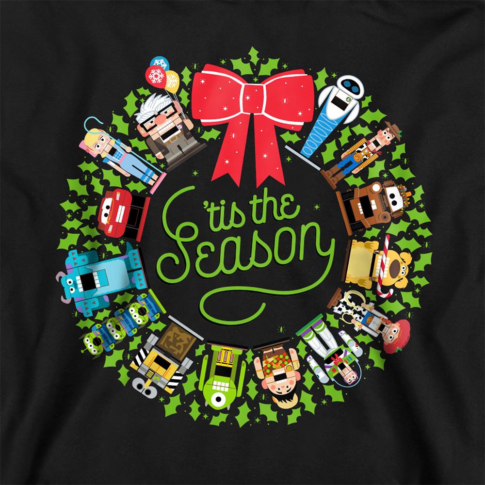 Athletic Heather - Side - Cars Childrens-Kids Wreath Heather Christmas Hoodie