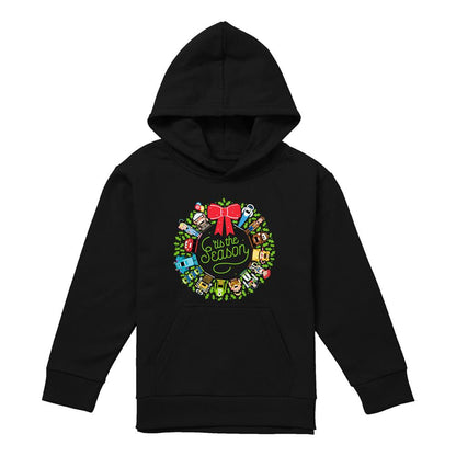 Athletic Heather - Front - Cars Childrens-Kids Wreath Heather Christmas Hoodie
