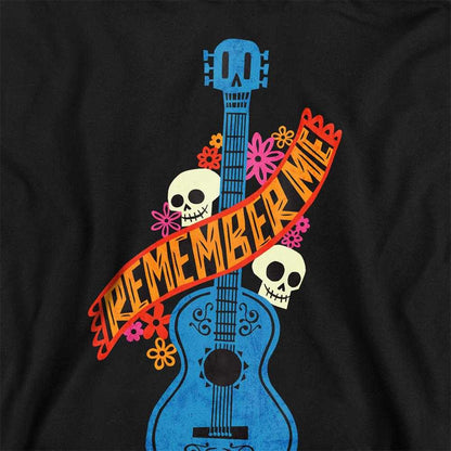 Black - Side - Coco Childrens-Kids Remember Me Guitar With Skulls Hoodie