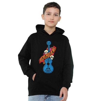 Black - Lifestyle - Coco Childrens-Kids Remember Me Guitar With Skulls Hoodie