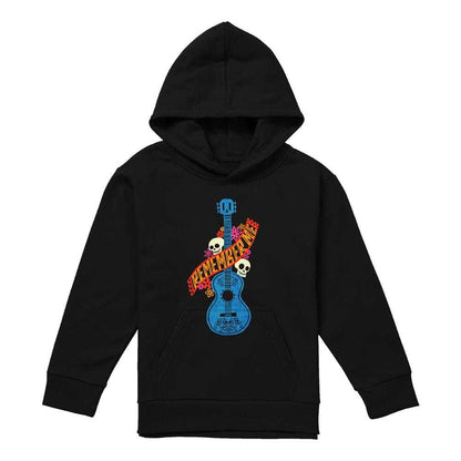 Black - Front - Coco Childrens-Kids Remember Me Guitar With Skulls Hoodie