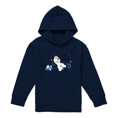 Navy - Front - Frozen Childrens-Kids Wayyy Cool Olaf Pullover Hoodie